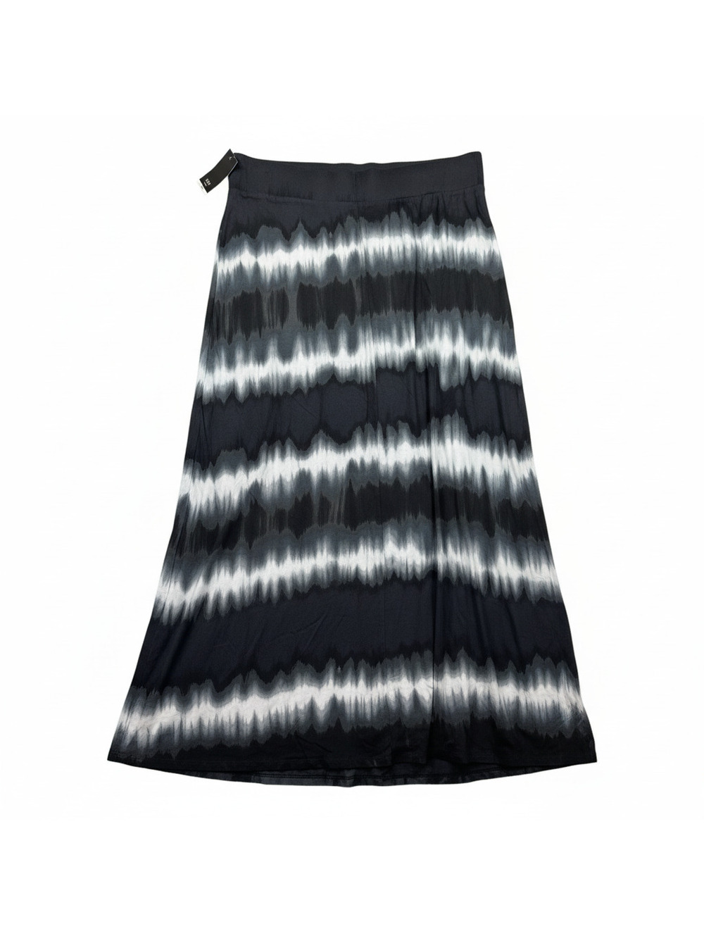A.N.A. Long Tall Black White Tie Dye Side Slit Maxi Skirt Womens Size 0X